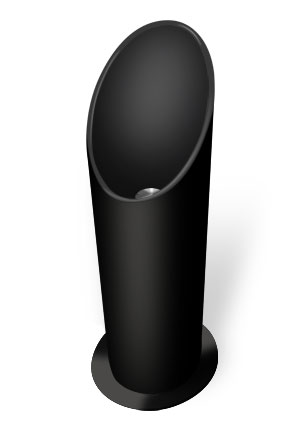 Uridan Pylon Jet Black Maxi bezvodni pisoar